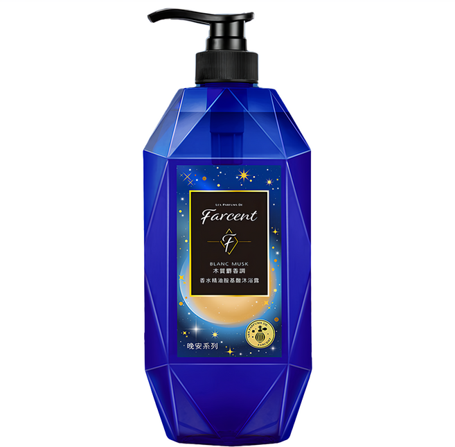 farcent 花仙子 LES PARFUMS DE Farcent 香水精油胺基酸精油沐浴露 沉靜麝香, 780g, 1瓶