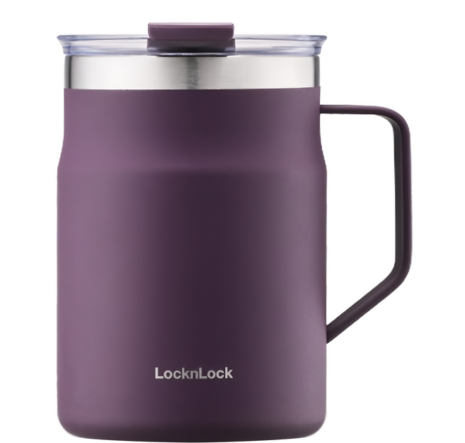 LocknLock 樂扣樂扣 都會馬克咖啡杯, 深夜紫, 475ml, 1個