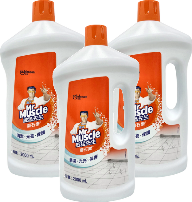 Mr Muscle 威猛先生 愛地潔磨石樂, 2L, 3桶