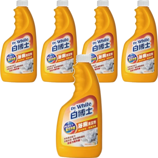 Dr.White 白博士 浴廁PLUS清潔劑補充, 600g, 5瓶