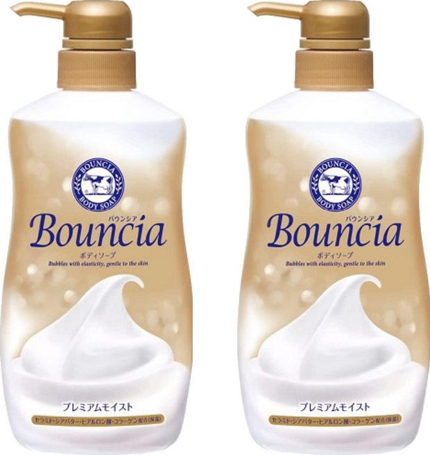 COW STYLE 牛乳石鹼 Bouncia 極致水潤沐浴乳, 2瓶, 460ml