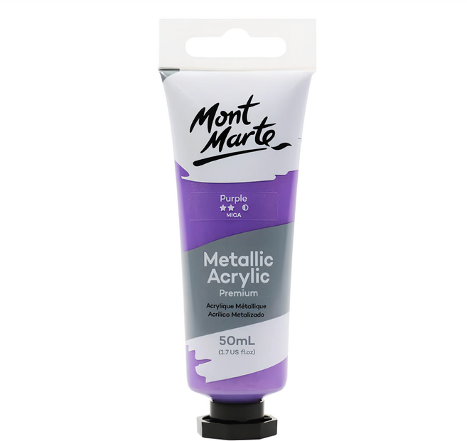 Mont Marte 蒙瑪特 金屬色壓克力 PMMT5004 金屬紫, 50ml, 1色