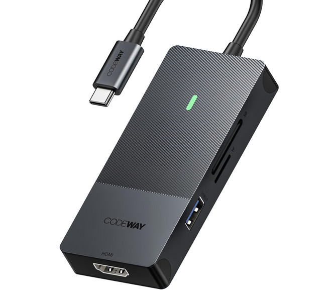 CODEWAY USB Type-C 多孔集線器 隨插即用 高相容 高效能 7埠, 1個, 單色