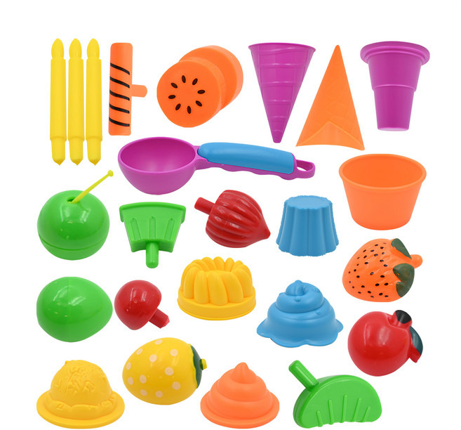 TUMBLING SAND 翻滾動力沙 冰淇淋模具組 + 糕點配件組 創意無限 圓角加厚無毛刺 色彩繽紛 種類多樣 激發孩童興趣, 1組