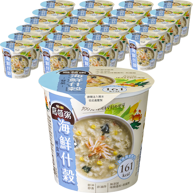金車 高頓粥海鮮什榖輕食粥, 38g, 24入