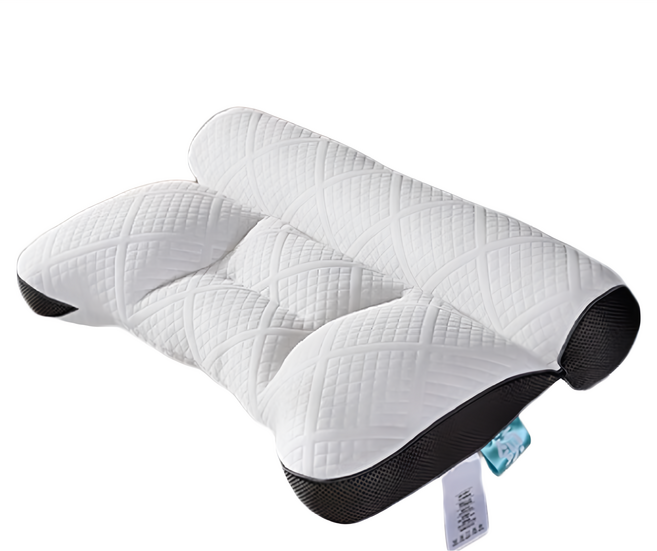 HONDONI 硬式日式反牽引枕 記憶護頸紓壓止鼾枕 頂規版 Z8-GT 1000g, 白色 + 黑色, 1個