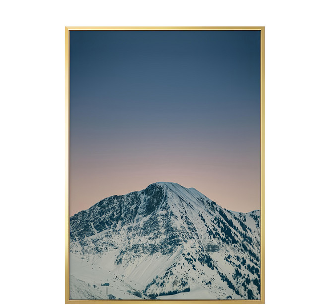 皚皚雪山 畫, 金色
