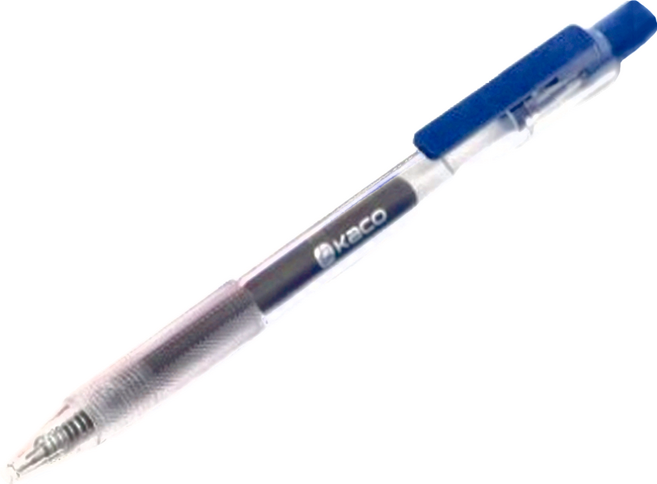 KaCO TURBO 速乾彩虹0.5中性筆 一體式防滑筆握 彈性筆夾設計, 藍黑色, 3支
