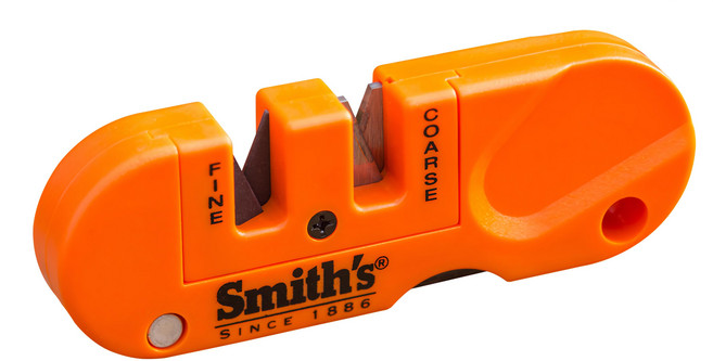 Smith's 美國磨刀專家 check lane pocket pal多功能磨刀器 輕巧便攜 粗細雙磨 快速恢復刀刃, 1個, 橙色