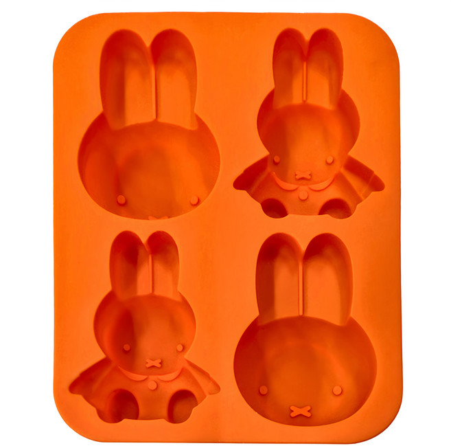 Skater 矽橡膠四格壓模, MIFFY 橘色, 1個