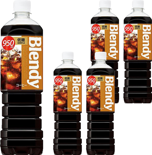 AGF Blendy 低糖瓶裝濃縮黑咖啡 稀釋用, 950ml, 5瓶