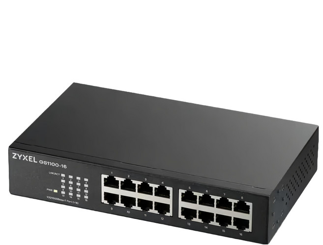 ZYXEL 極速Gigabit無網管16埠交換器, GS1100-16v3, 1個