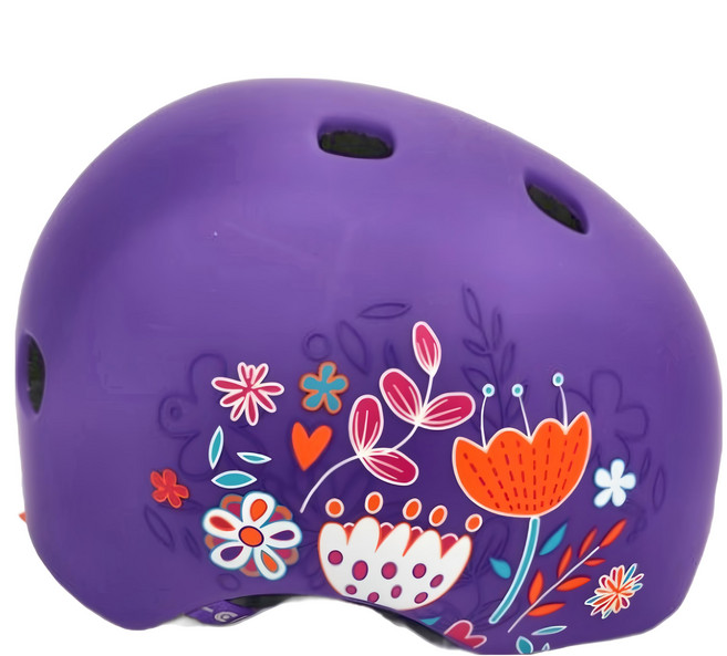 micro scooters Helmet LED 安全帽, 紫色花朵, 1個