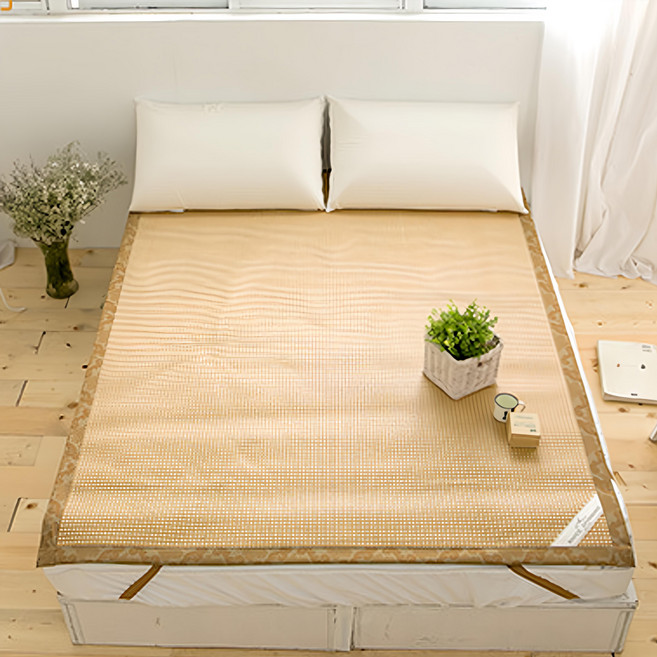 A-nice 雅妮詩 3D透氣加厚軟藤涼蓆 MIT台灣軟藤蓆 日式和風素雅包邊 四角橡皮筋