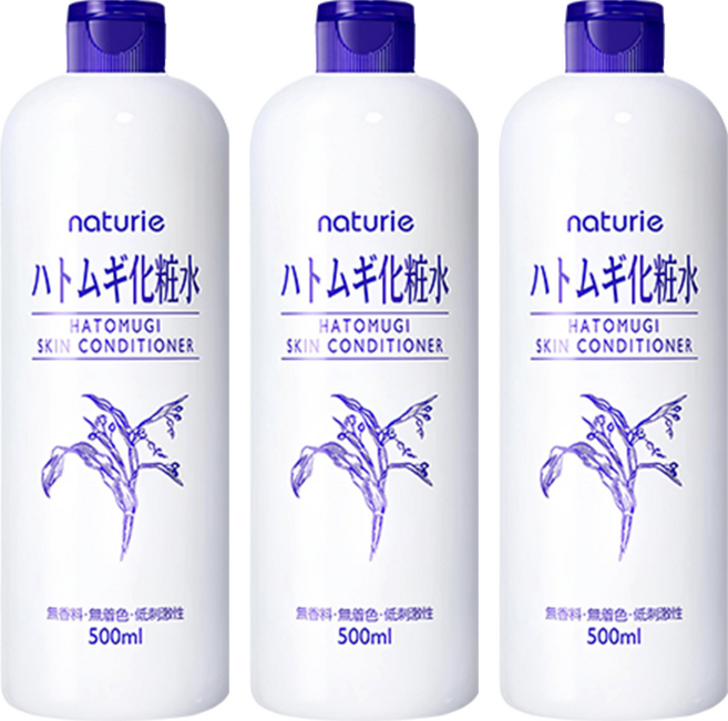 imju naturie 台灣公司貨 薏仁清潤化妝水, 500ml, 3瓶