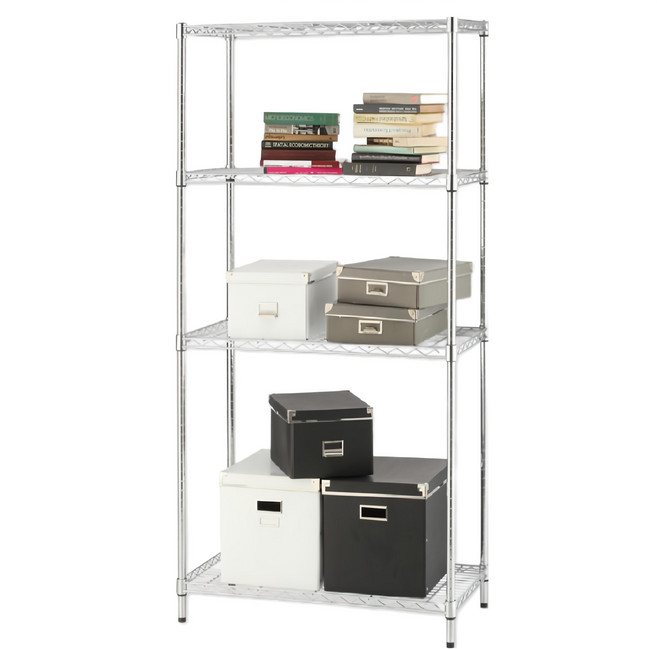 KI WISH 居家生活 輕型四層架 60 x 46 x 150cm 銀色 居家收納, 1組