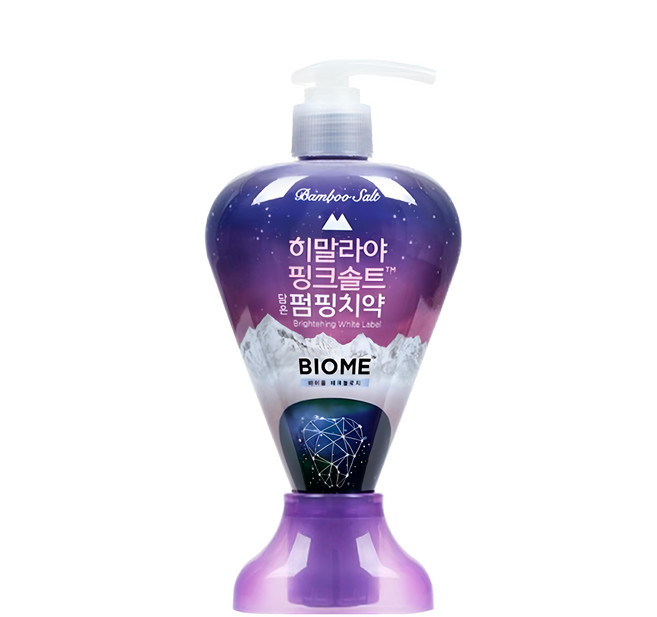 BAMBOO SALT 竹鹽 BIOME雙效 喜馬拉雅粉晶鹽牙膏, 285g, 1瓶