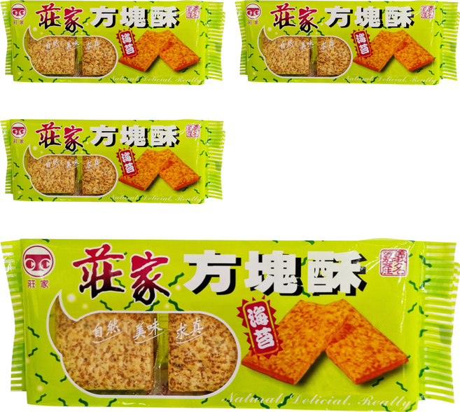莊家 方塊酥 海苔, 220g, 4包