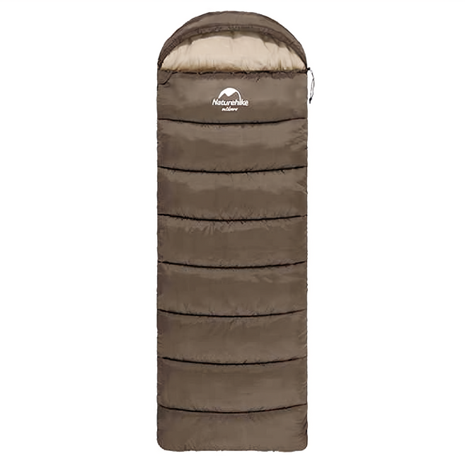 Naturehike 挪客 U系列 信封帶帽睡袋 羽絨棉 NH20MSD07 1.5kg, 陶泥灰色, 1個