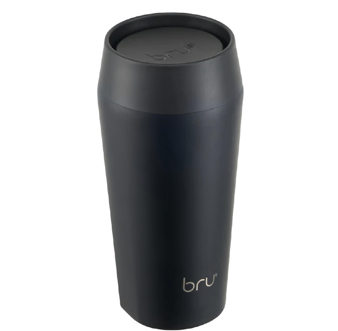 bru 陶瓷旅行保溫杯 320g, 時尚黑, 340ml, 1個