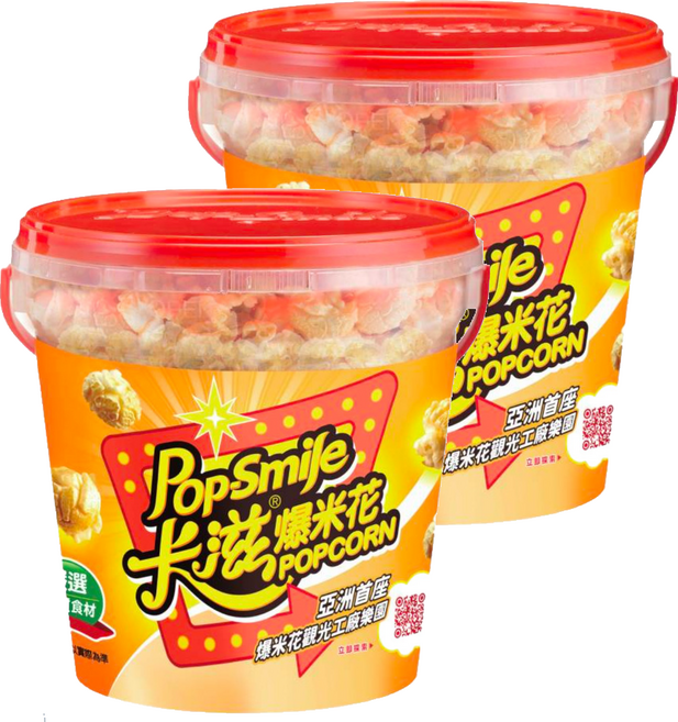 Pop-Smile 卡滋 蘑菇球爆米花 麻辣, 150g, 2桶