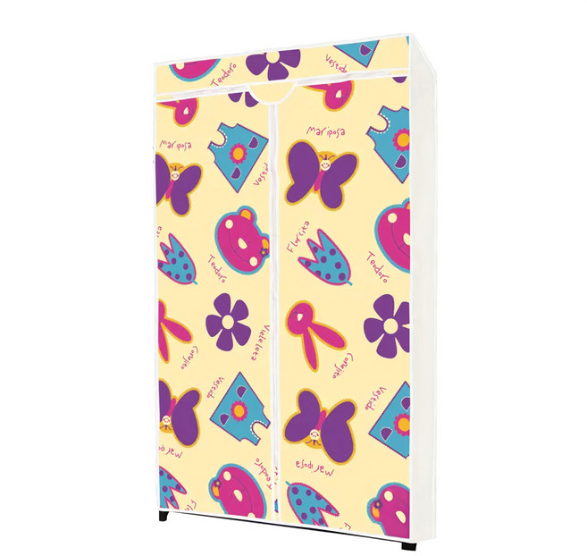 三和牌 台灣製造黃花DIY收納套管衣櫥組/塑膠衣櫥 LTP-1型 A8, 黃色 + 紫色 + 藍色