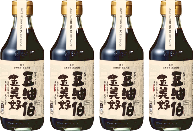 豆油伯 金美好無添加糖釀造醬油, 300ml, 4瓶