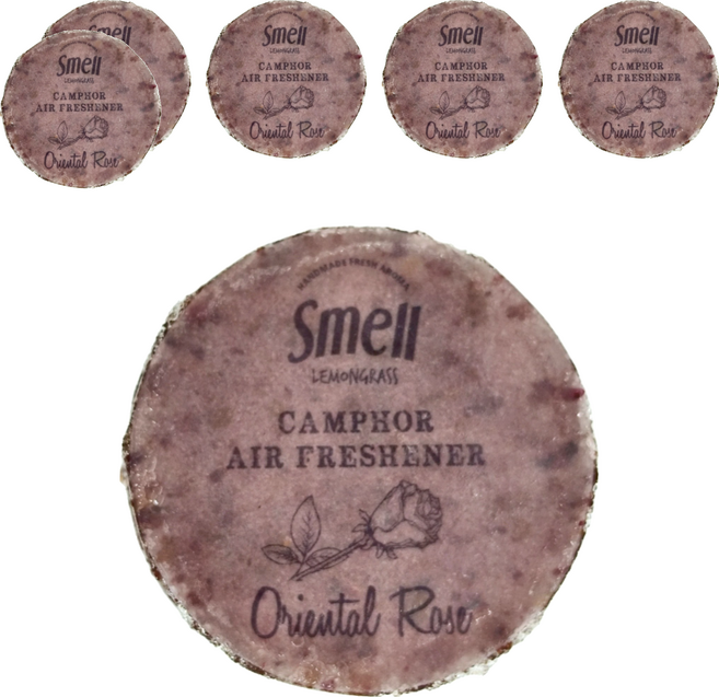 Smell Lemongrass 樟腦香氛磚 玫瑰, 15g, 6個