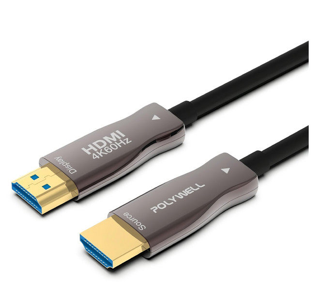 POLYWELL 寶利威爾 光纖線 HDMI AOC 2.0版, 40m, 1條