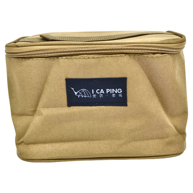 I CA PING 愛露愛玩 軍風加厚牛津布收納袋 ICA279LS 30 x 30 x 18cm 340g, 沙色, 1層, 1個
