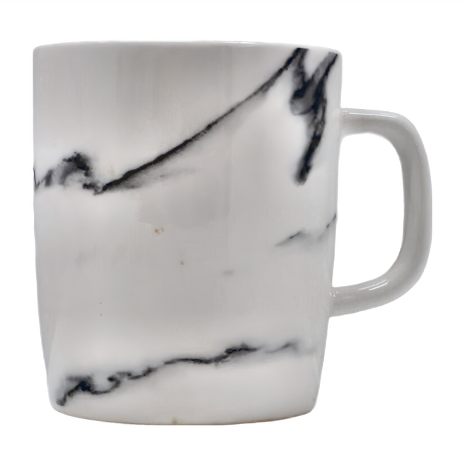 Homely Zakka 北歐大理石紋馬克杯 直徑8.5 x 10cm 30g, 白色, 1個