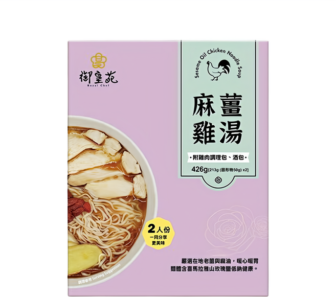 大甲佳旭 御皇苑 麻薑雞湯麵, 426g, 1盒