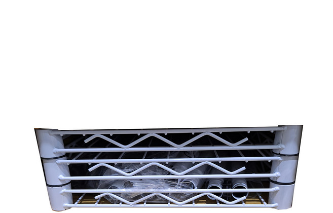 YO-LIFE 三層架 鐵線材 烤漆 鍍鉻鋅 塑膠配件, 質感白