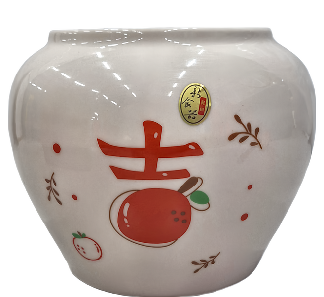 新食器 佛跳牆, 白色 + 紅色, 1個