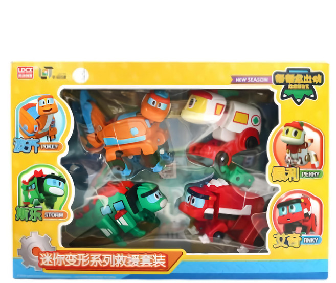 MATTEL 美泰兒 幫幫龍 第4代 迷你變形交通工具模型4件組, 1盒