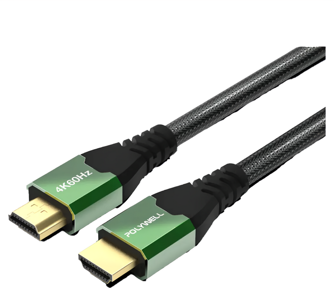 POLYWELL 寶利威爾 2.0 鋁合金影音傳輸線, 1條, 10m