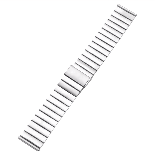 Apollo Life 阿波羅 22mm 竹節一珠不鏽鋼錶帶, 銀色, 1個