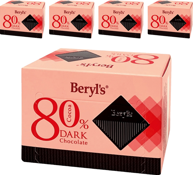 Beryl's 80%可可含量黑巧克力, 60g, 5盒