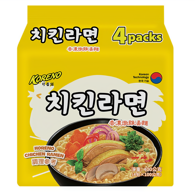 KORENO 可蕾諾 香湯燉雞湯麵 100g, 4包