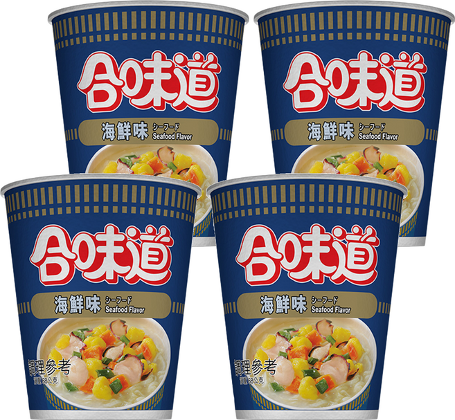 NISSIN 日清 CUP NOODLE 合味道 海鮮味杯麵, 4入