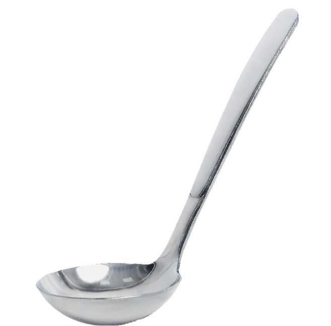 Axis 艾克思 316不鏽鋼加厚手柄小彎杓, 銀色, 1支