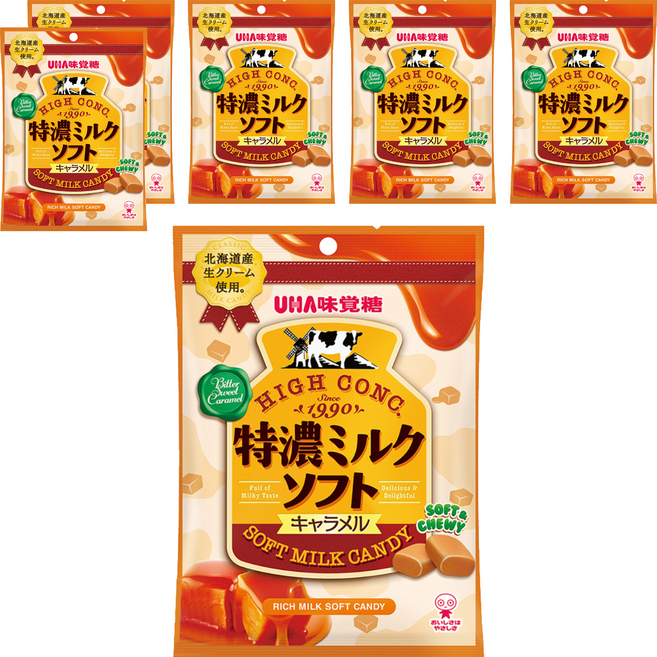 UHA 味覺糖 特濃軟糖 焦糖味, 70g, 6包
