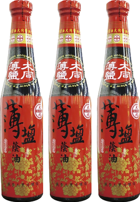 大同醬油 薄鹽蔭油, 400ml, 3瓶