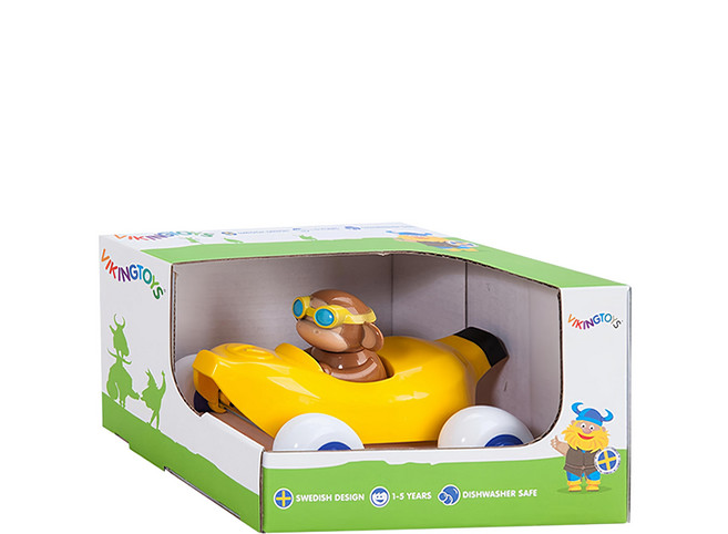 VIKINGTOYS 動物賽車手 香蕉猴子 14cm 81363 150g 1入, 1盒