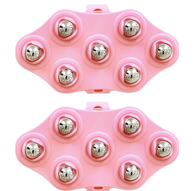 Tamsaa 不鏽鋼球按摩球, 2個, 粉色