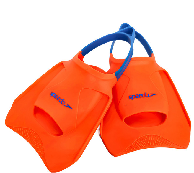 Speedo Fitness Fin 成人訓練蛙鞋, 橘紅色, 1雙