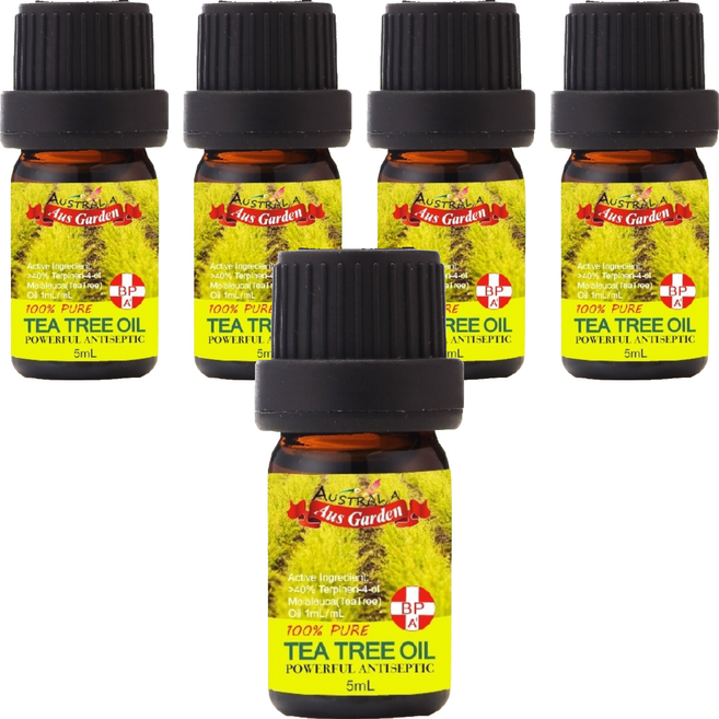 Aus Garden 澳維花園 澳洲經典茶樹精油, 5ml, 5瓶