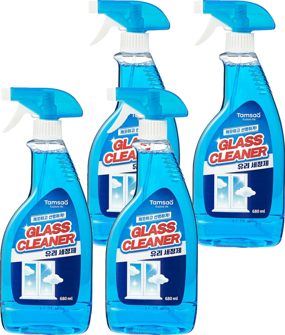 Tamsaa 玻璃清潔劑, 4瓶, 680ml