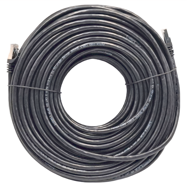 POLYWELL 寶利威爾 CAT6A 高速網路線 10Gbps RJ45 福祿克認證 PW15-W58-P400, 40m, 黑色, 1條