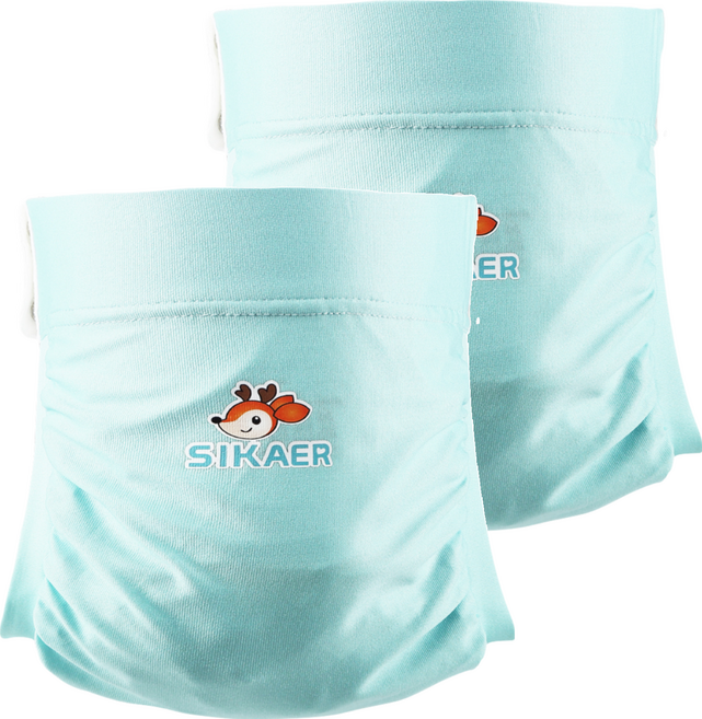 SIKAER 喜可褲 素色系列機能環保布尿布 (3-15公斤適用), 粉綠色, 2件